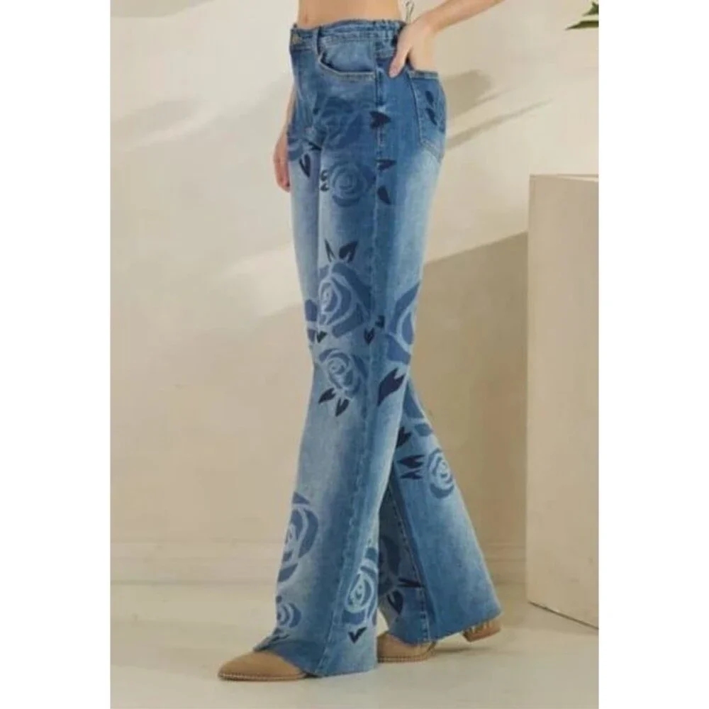 OLI & HALI jeans OH! jeans Oli and Hali OLI HALI jeans floral OLI&hali 8/10 MED